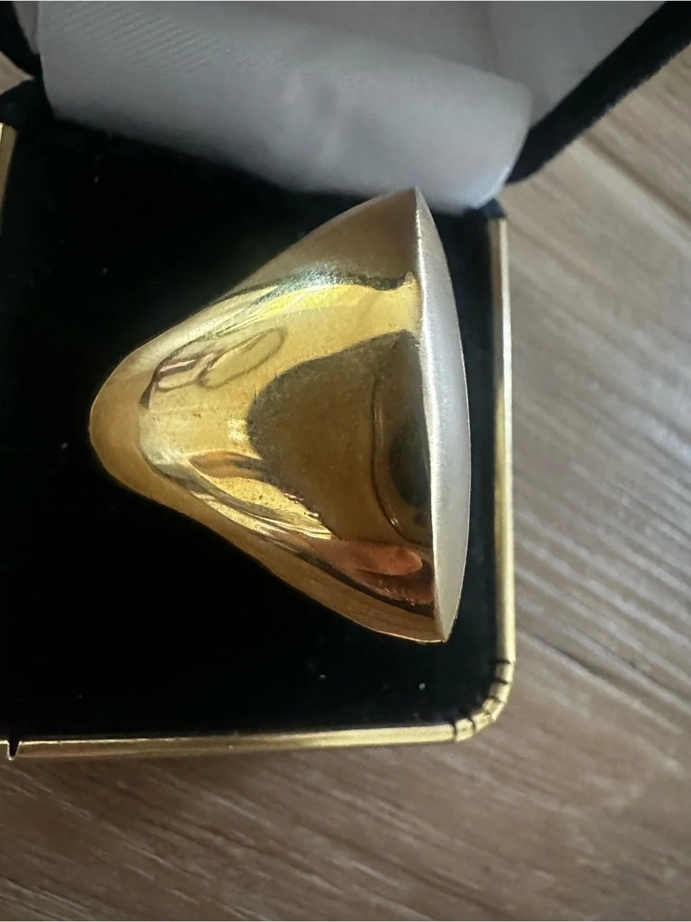 Jimmy Crystal Gold Plated 80s Ring 6